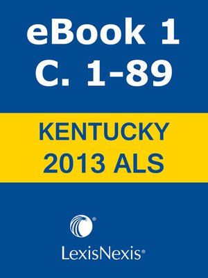 cover image of Kentucky Revised Statutes Advance Legislative Service